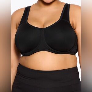 Felina Underwire Sports Bra 38DD Black *never worn*